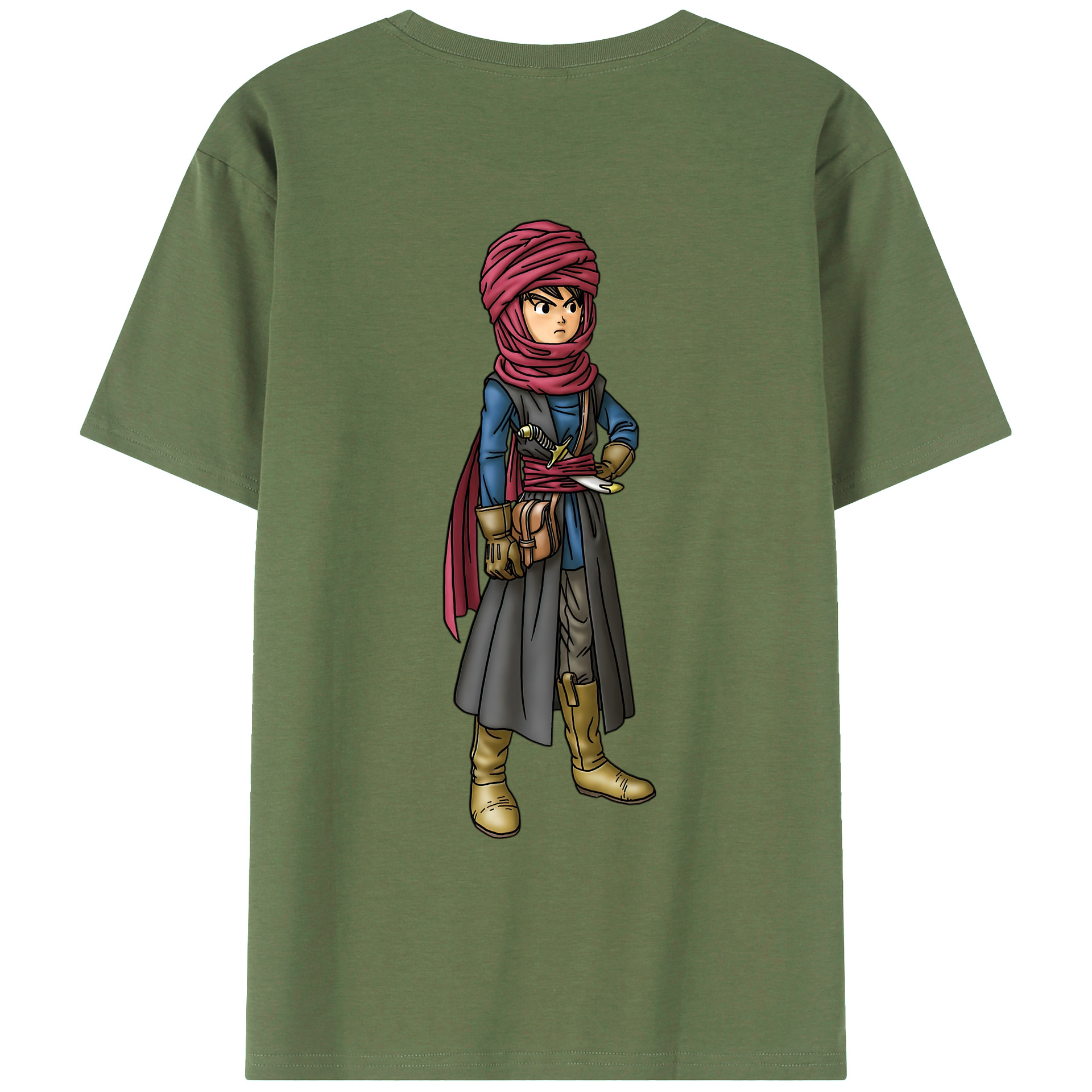 （画像用） ドラゴンクエスト Doragon Kuesuto Dragon Quest 綿100％ メンズ半袖Tシャツ（バックプリント） 通気性